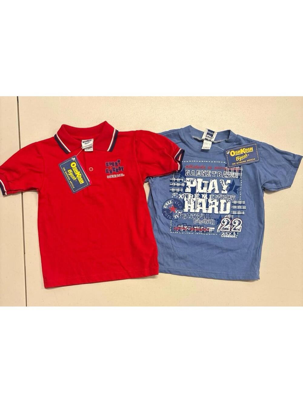 NWT Vintage Oshkosh B’Gosh Sports Energy Polo Basketball Football Shirt 4T